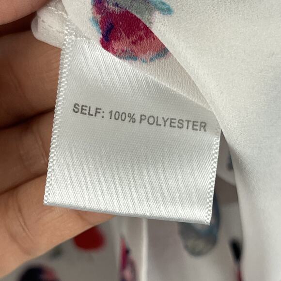 Rose Olive Tunic Top Woman 2X Bird Print 3/4 Sleeve Lightweight Pintuck Artsy - Picture 7 of 14